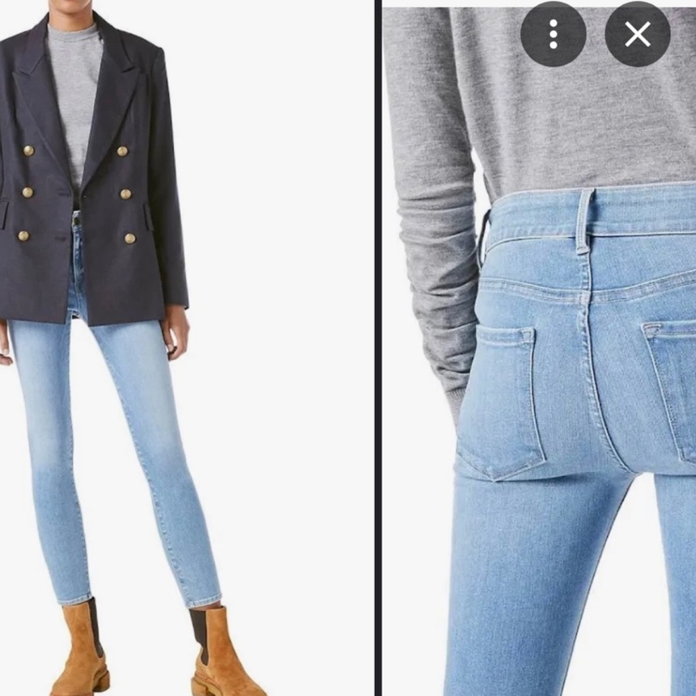 FRAME Le One Skinny Crop denim jeans Jeggings Size 29